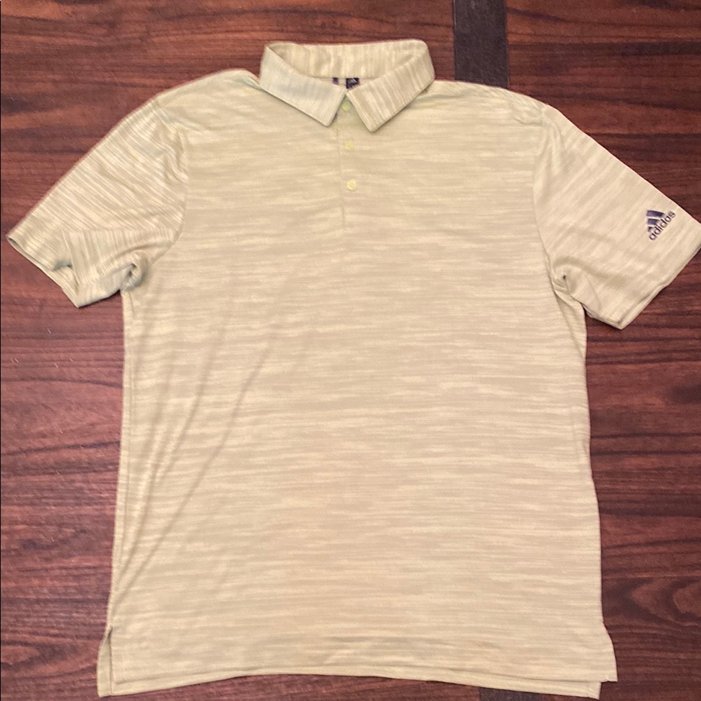 Adidas Men's Neon Green Polo Shirt